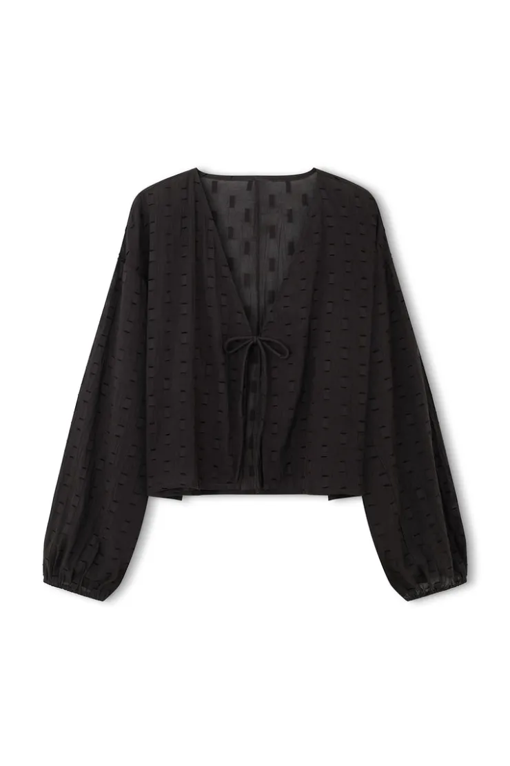 Black Dobby Wrap Top^Zulu & Zephyr New