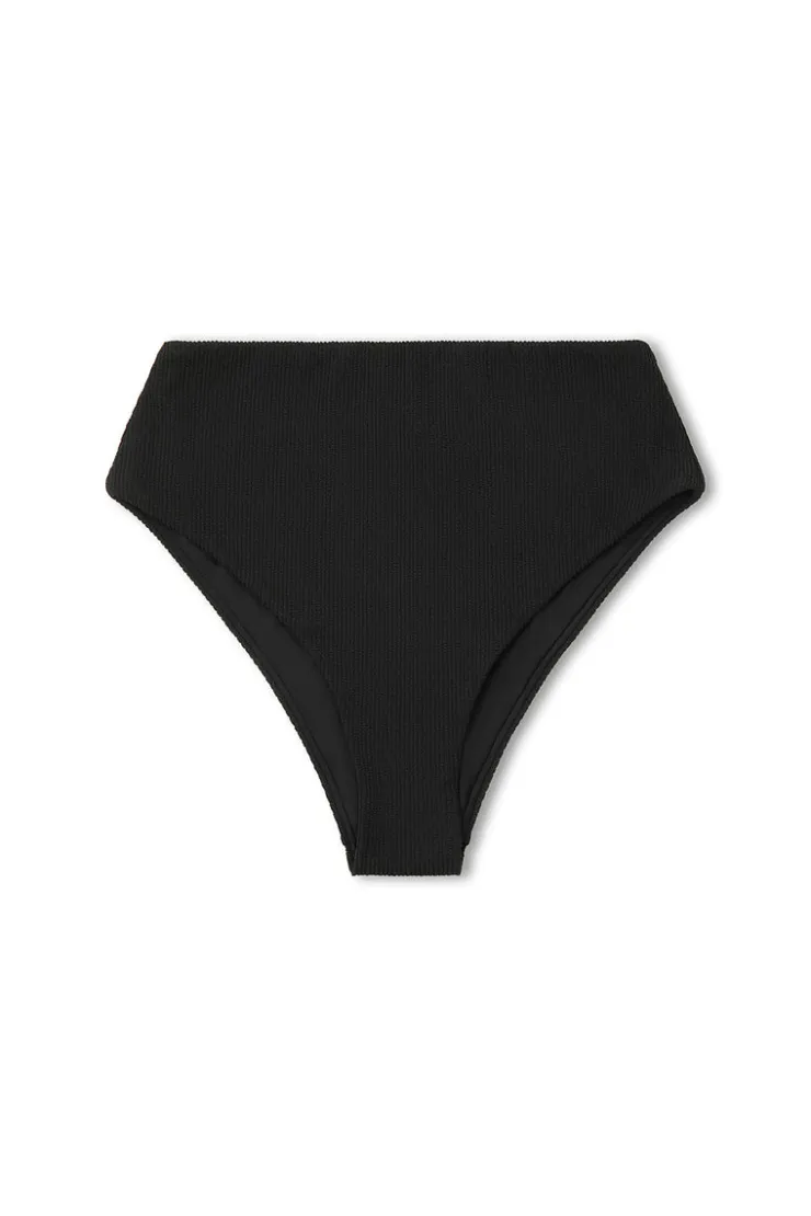 Black Textured Waisted Full Brief^Zulu & Zephyr Fashion