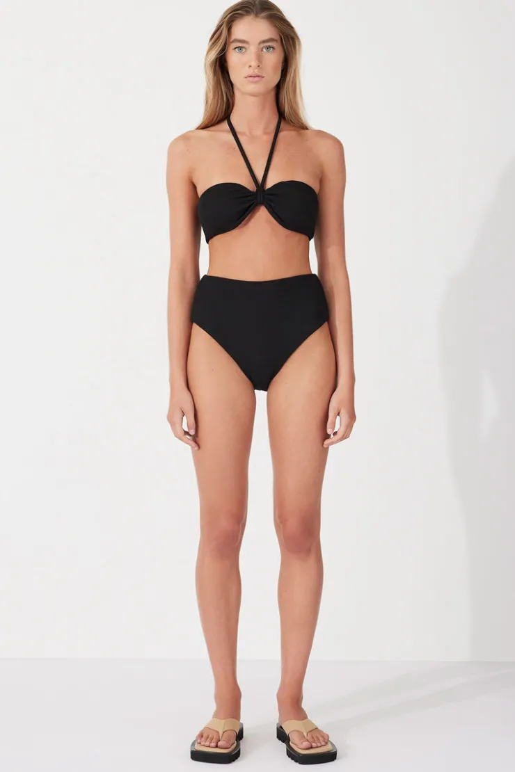 Black Textured Waisted Full Brief^Zulu & Zephyr Fashion