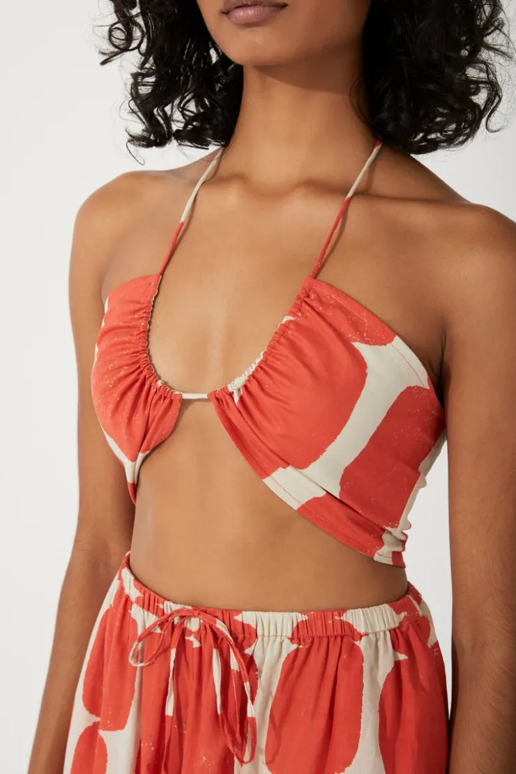 Block Organic Cotton Halter Top^Zulu & Zephyr Hot