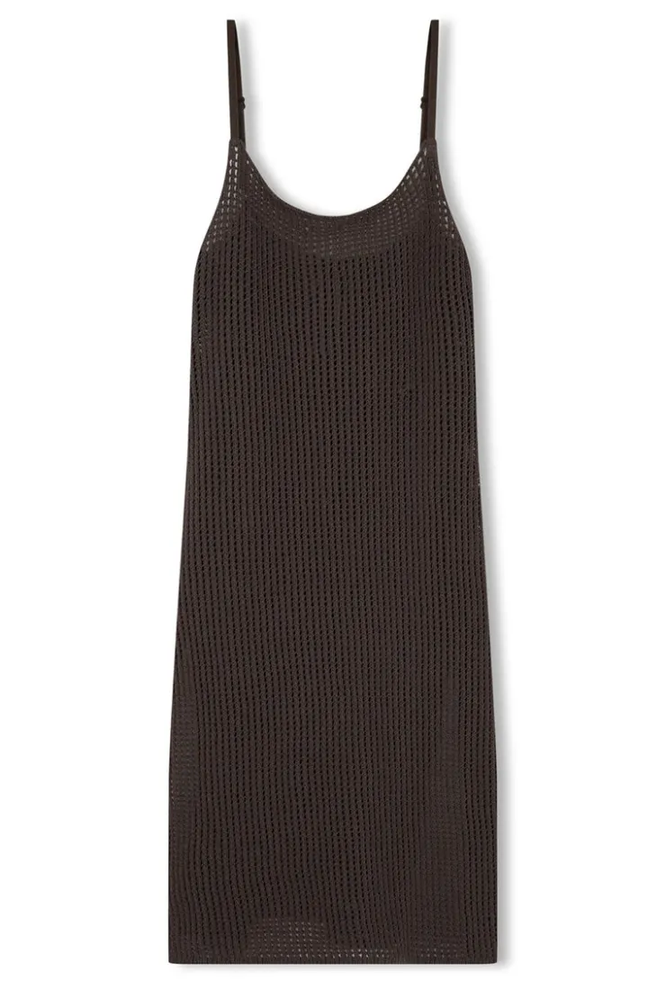 Charcoal Cotton Crochet Dress^Zulu & Zephyr Cheap