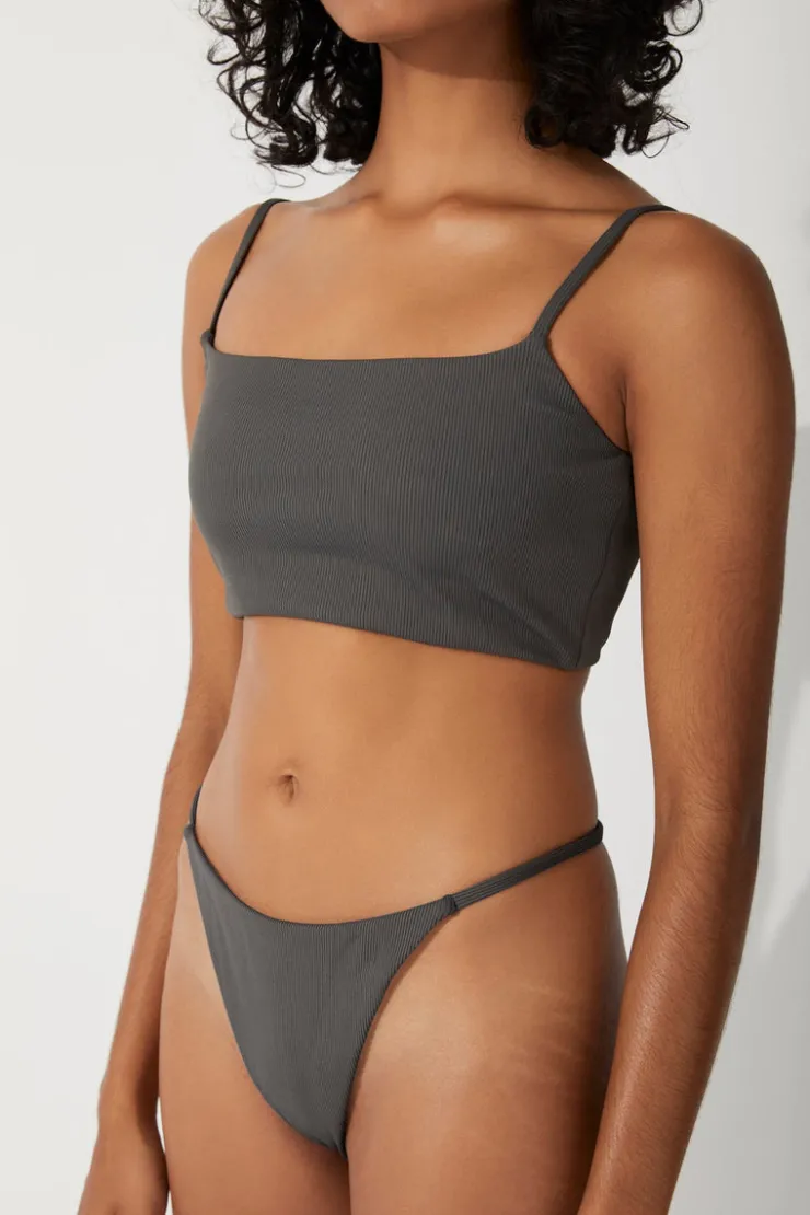 Charcoal Rib Longline Bralette^Zulu & Zephyr Flash Sale