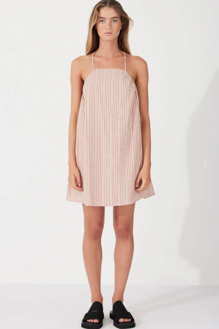 Chilli Stripe Hemp Blend Mini Dress^Zulu & Zephyr Sale