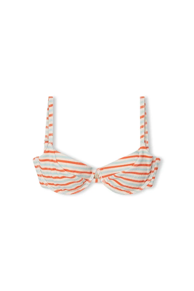 Chilli Stripe Textured Bra Cup^Zulu & Zephyr New