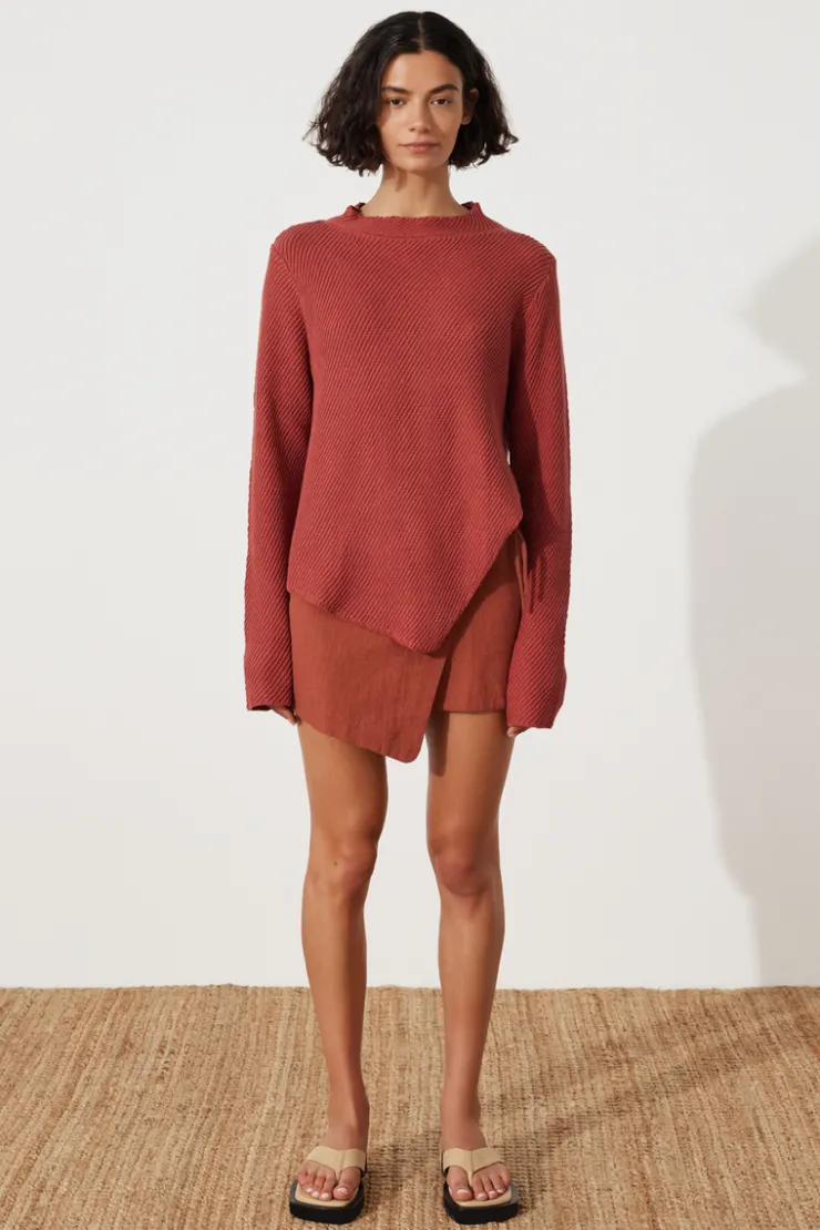 Clay Linen Cotton Wrap Skirt^Zulu & Zephyr Store