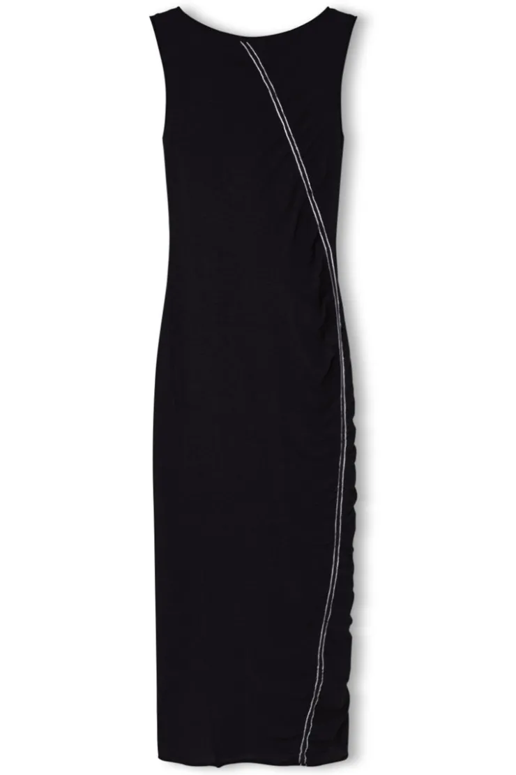 Contrast Knit Dress - Black^Zulu & Zephyr Cheap