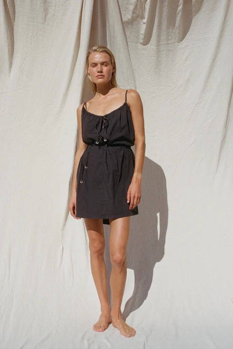 Cotton Poplin Dress - Black^Zulu & Zephyr Discount