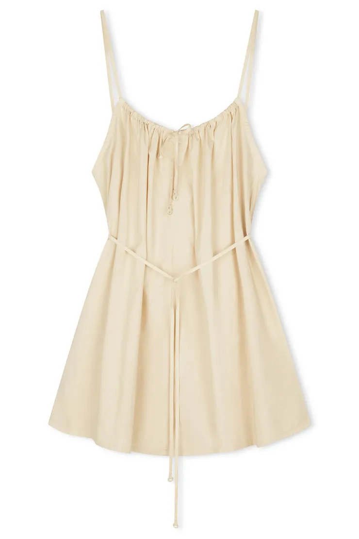 Cotton Poplin Dress - Husk^Zulu & Zephyr Discount