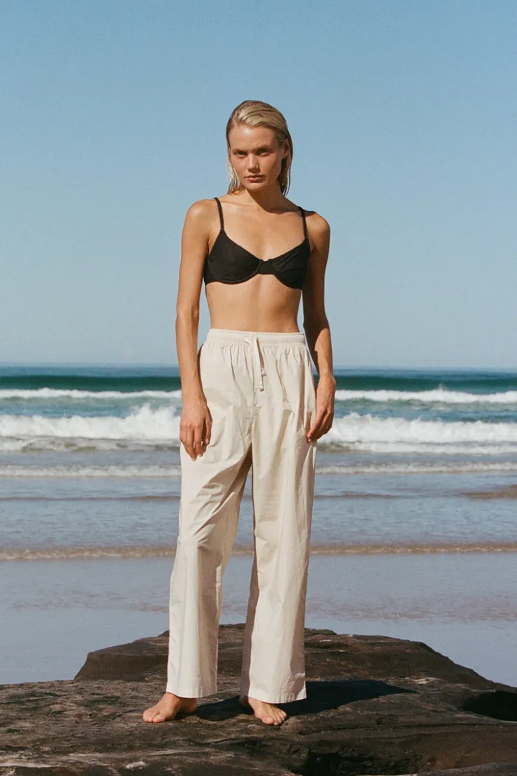 Cotton Poplin Pant - Husk^Zulu & Zephyr Fashion