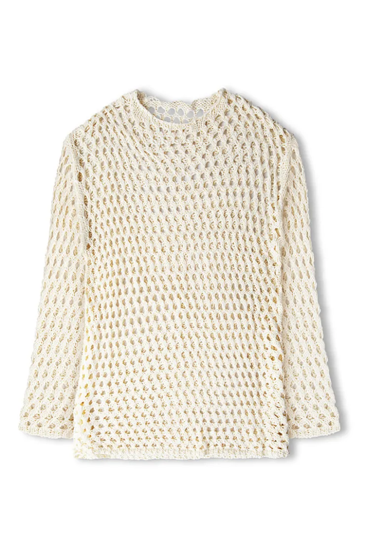 Crochet Top - Stone^Zulu & Zephyr Clearance