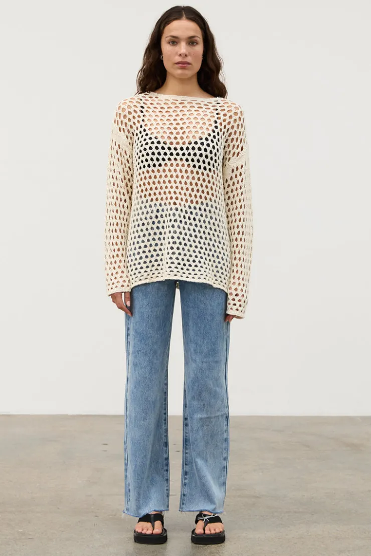 Crochet Top - Stone^Zulu & Zephyr Clearance