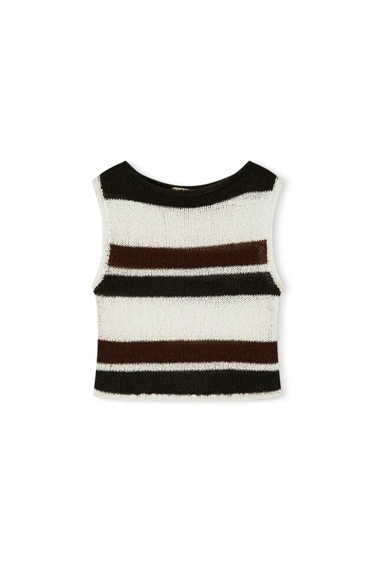Earth Stripe Cotton Blend Knit Top^Zulu & Zephyr Clearance