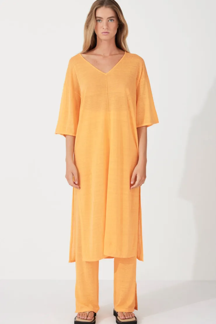 Golden Organic Linen Blend Knit Pant^Zulu & Zephyr Best