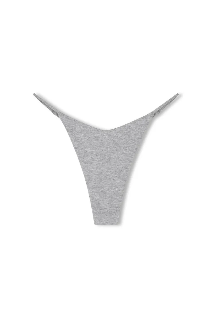 Grey Marle Curve Thong Brief^Zulu & Zephyr Fashion