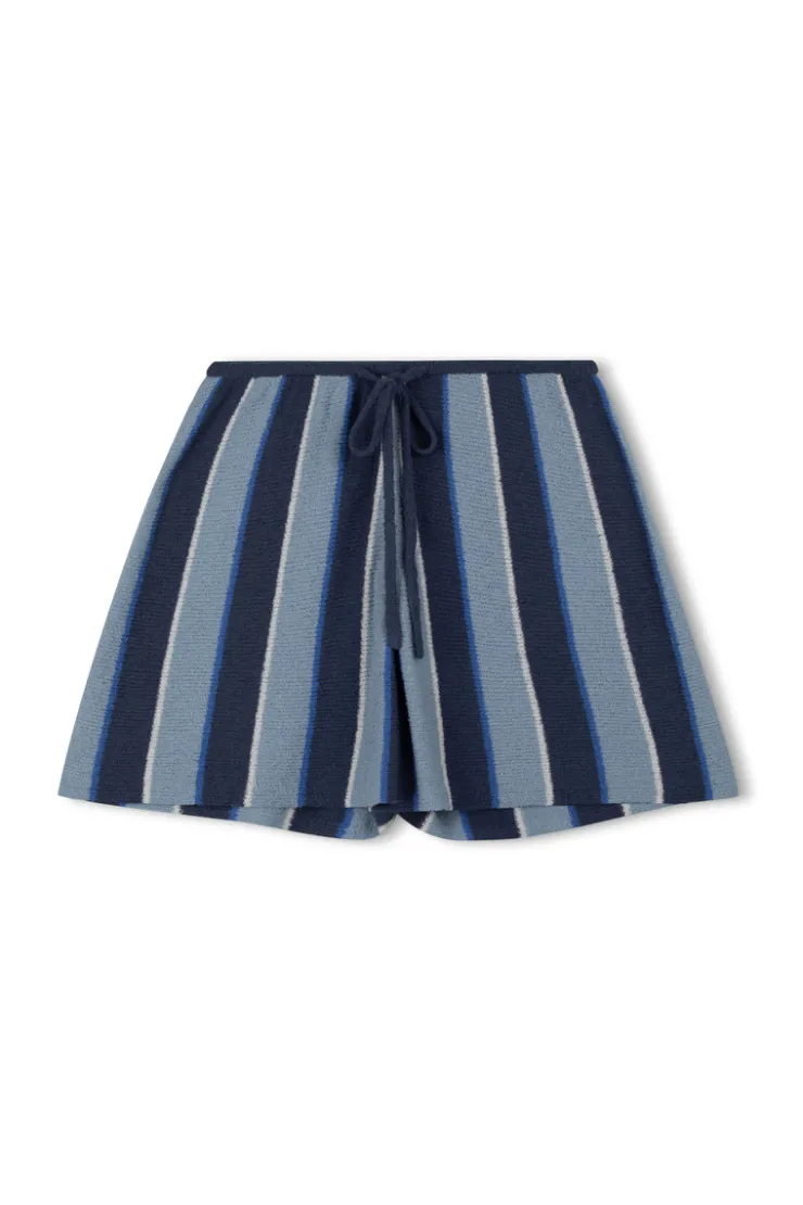 Horizon Stripe Organic Cotton Knit Short^Zulu & Zephyr Fashion