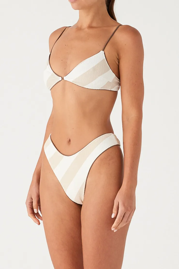 Husk Stripe Textured Curve Thong Brief^Zulu & Zephyr Cheap