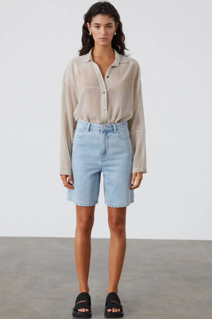 Light Wash Recycled Cotton Walk Short^Zulu & Zephyr Best Sale