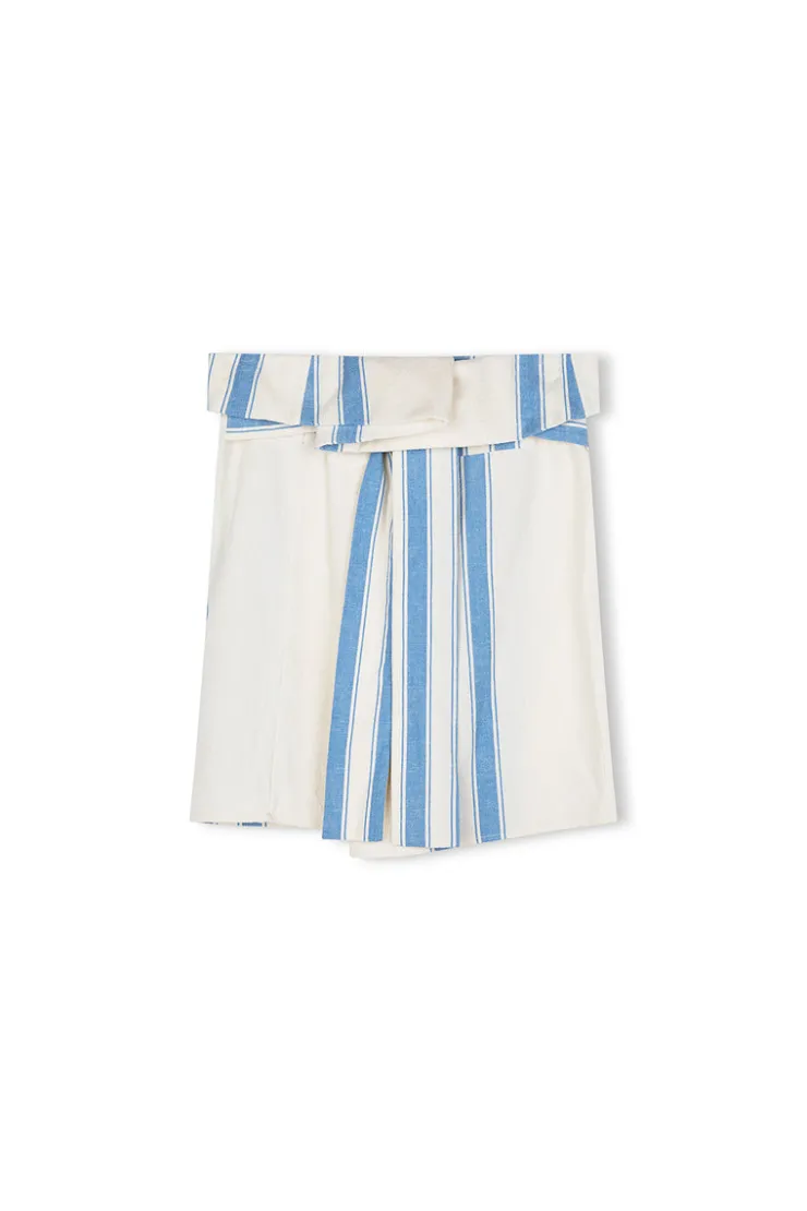 Marine Stripe Organic Cotton Blend Mini Skirt^Zulu & Zephyr Clearance