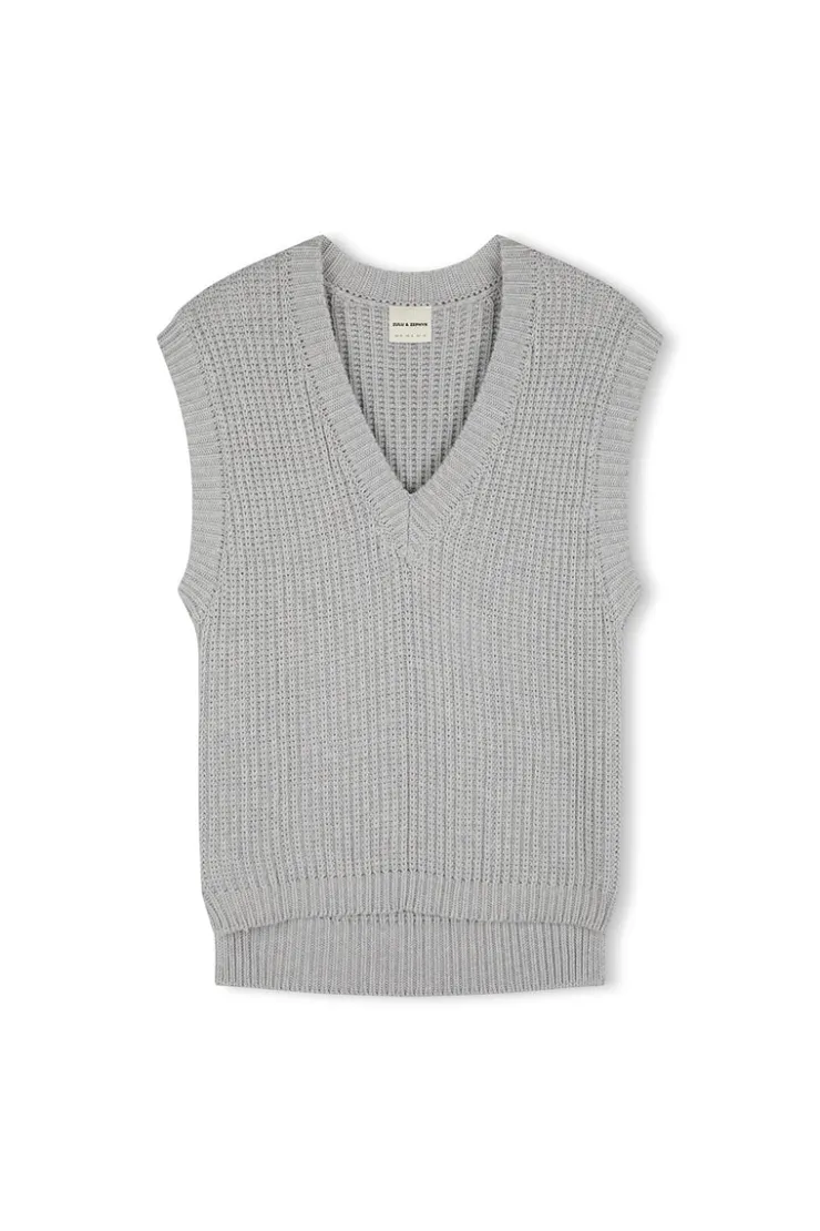 Marle Rib Knit Vest - Grey^Zulu & Zephyr Fashion