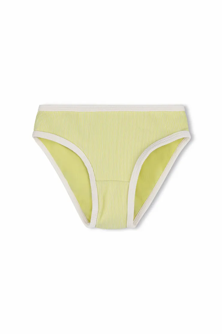 Mini Stripe Rib Bikini Bottom - Citrus^Zulu & Zephyr Online