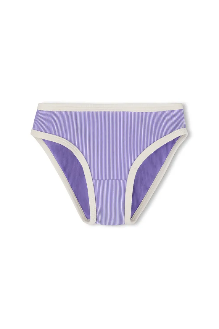 Mini Stripe Rib Bikini Bottom - Grape^Zulu & Zephyr Store