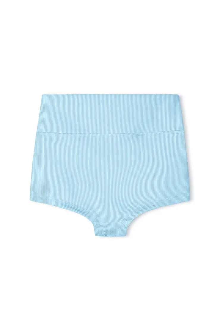 Mini Stripe Rib Boy Short - Shallow Blue^Zulu & Zephyr Store