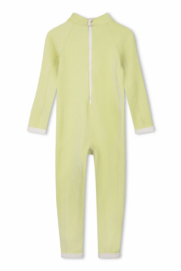 Mini Stripe Rib Full Surf Suit - Citrus^Zulu & Zephyr Hot