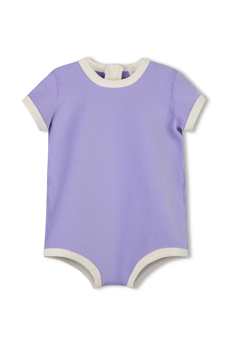 Mini Stripe Rib Infant Onesie - Grape^Zulu & Zephyr Best Sale