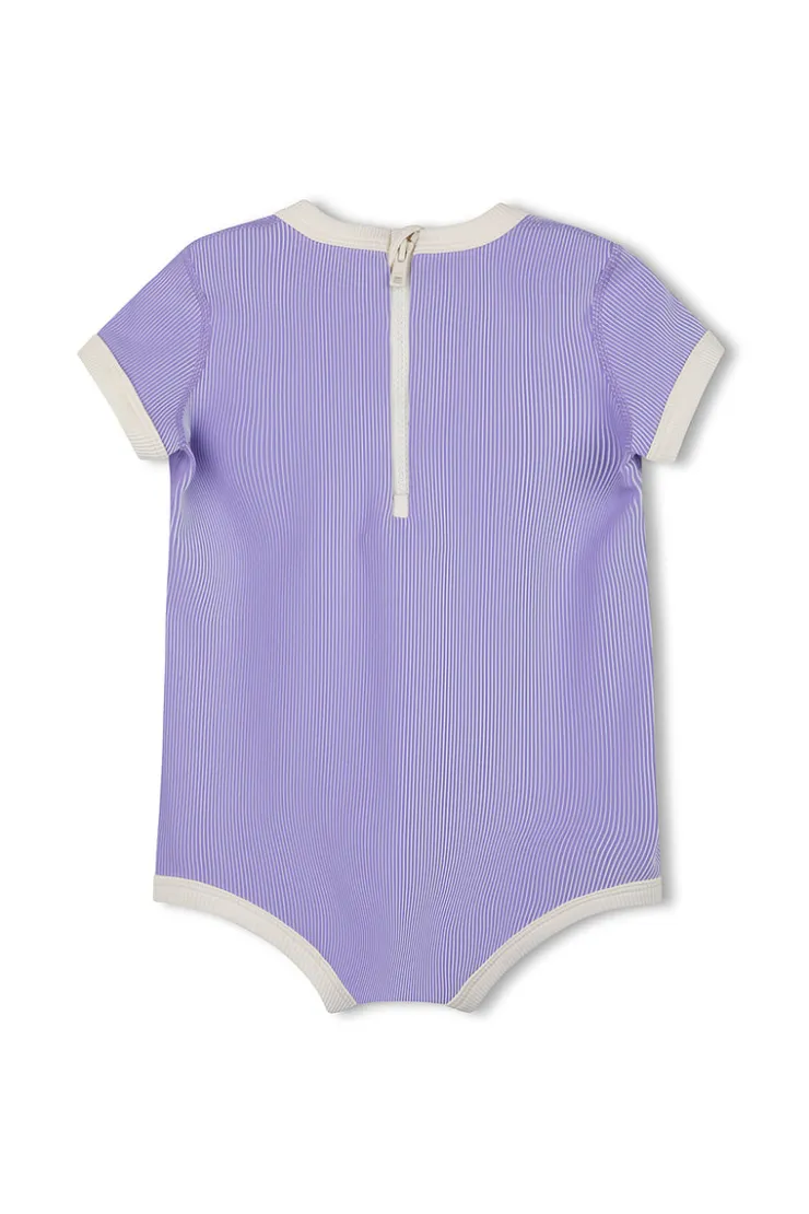 Mini Stripe Rib Infant Onesie - Grape^Zulu & Zephyr Best Sale
