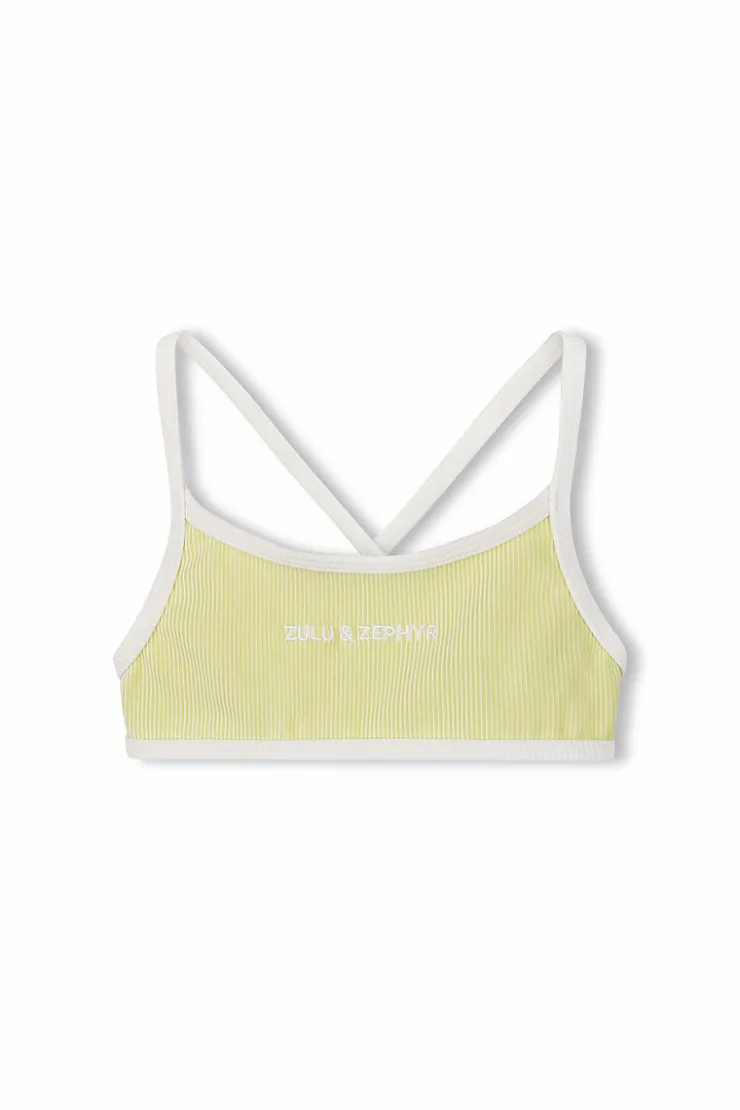 Mini Stripe Rib Logo Bikini Top - Citrus^Zulu & Zephyr Store