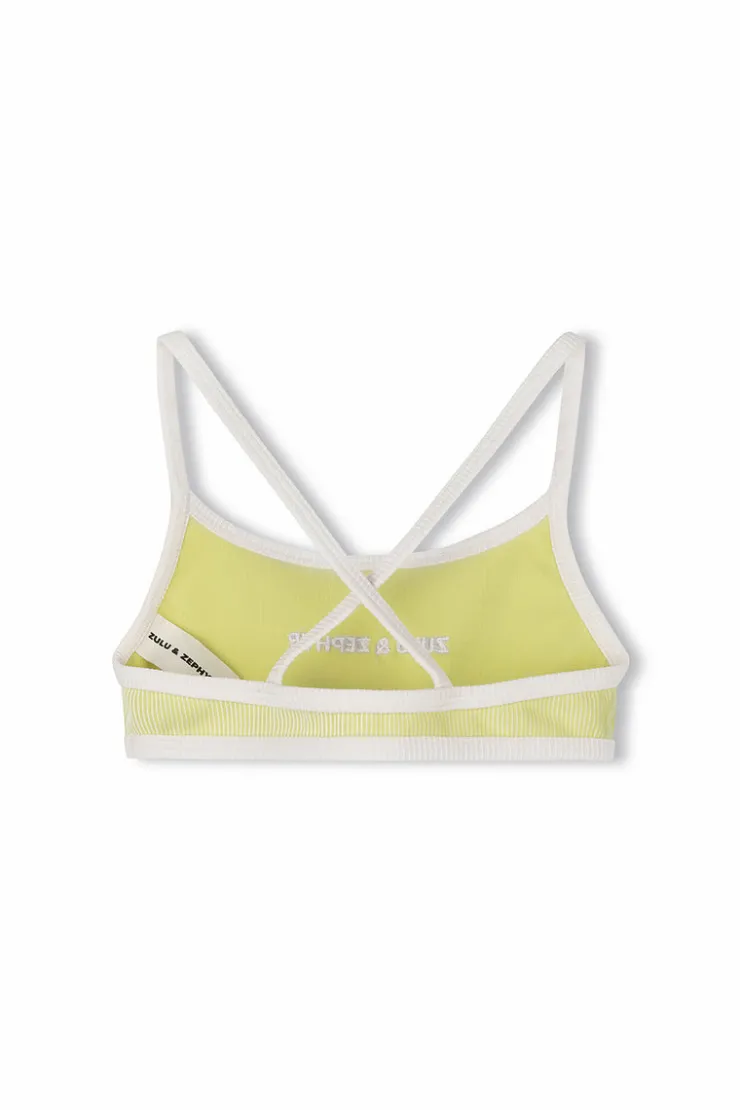 Mini Stripe Rib Logo Bikini Top - Citrus^Zulu & Zephyr Store