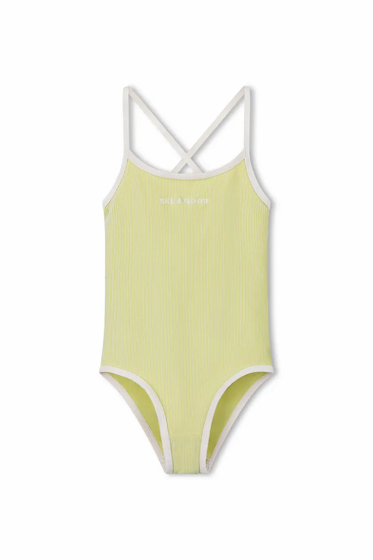 Mini Stripe Rib Logo One Piece - Citrus^Zulu & Zephyr Sale