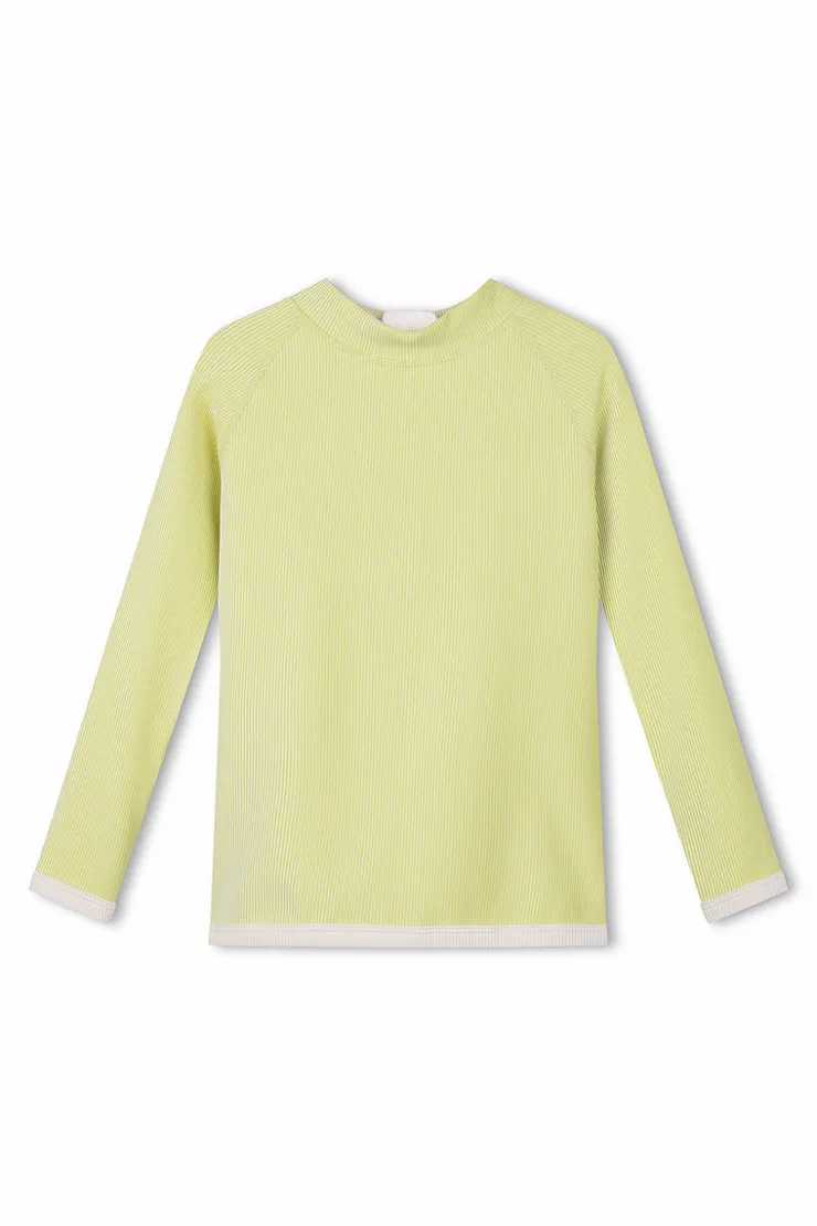 Mini Stripe Rib Rashie - Citrus^Zulu & Zephyr Hot