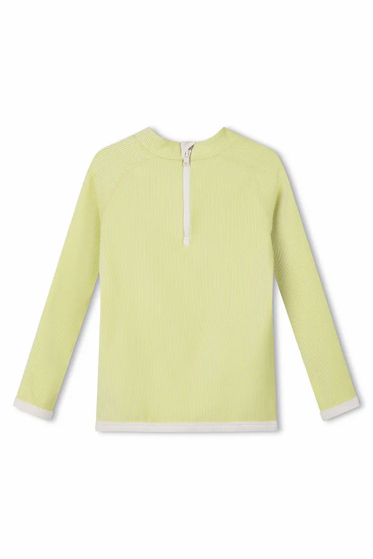 Mini Stripe Rib Rashie - Citrus^Zulu & Zephyr Hot