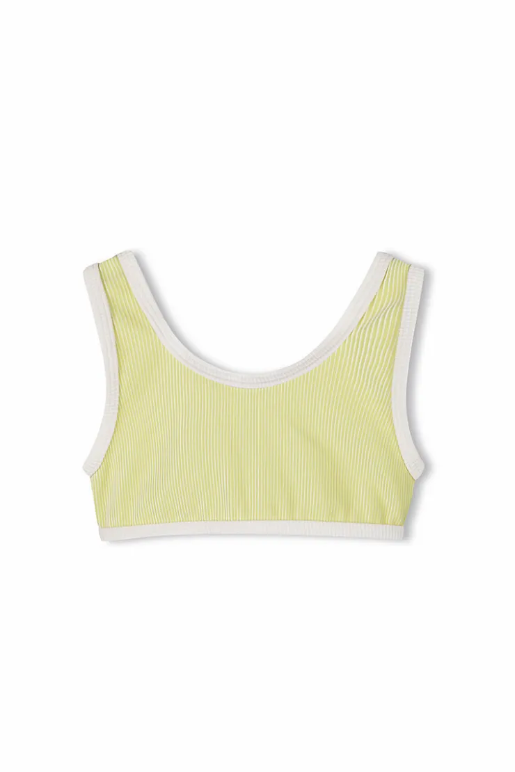 Mini Stripe Rib Scoop Bikini Top - Citrus^Zulu & Zephyr Fashion