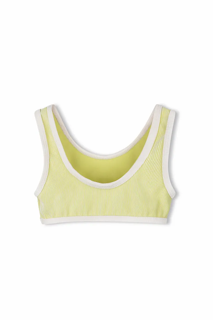 Mini Stripe Rib Scoop Bikini Top - Citrus^Zulu & Zephyr Fashion