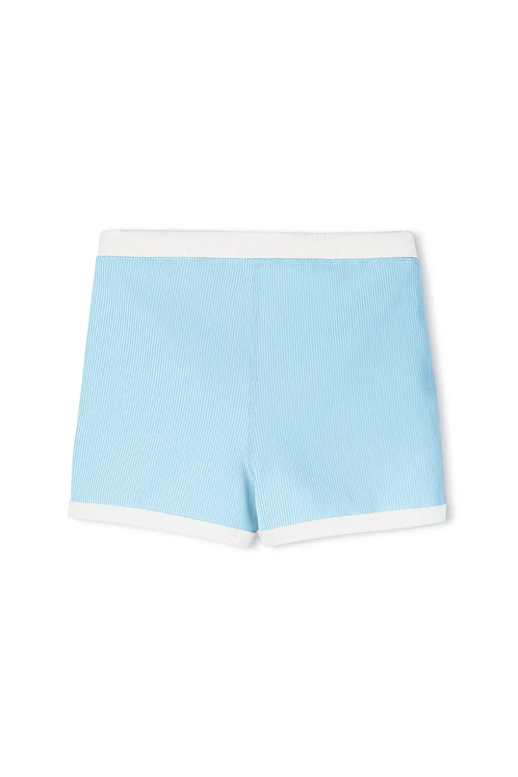 Mini Stripe Rib Surf Short - Shallow Blue^Zulu & Zephyr Hot