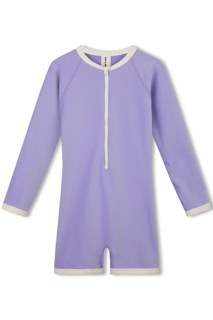 Mini Stripe Rib Surf Suit - Grape^Zulu & Zephyr Outlet