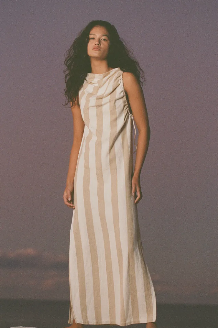 Natural Stripe Organic Cotton Dress^Zulu & Zephyr Hot