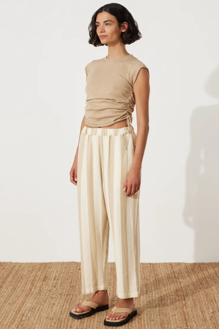 Natural Stripe Organic Cotton Pant^Zulu & Zephyr Fashion