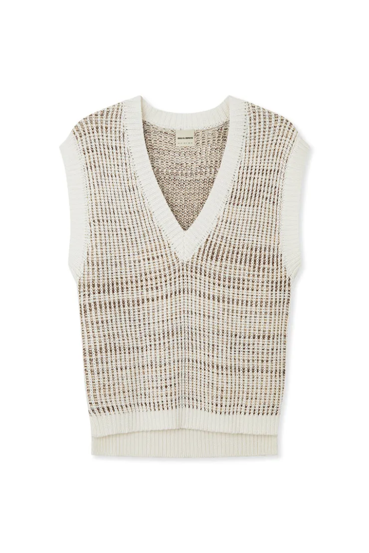 Oat Marle Rib Knit Vest^Zulu & Zephyr Hot