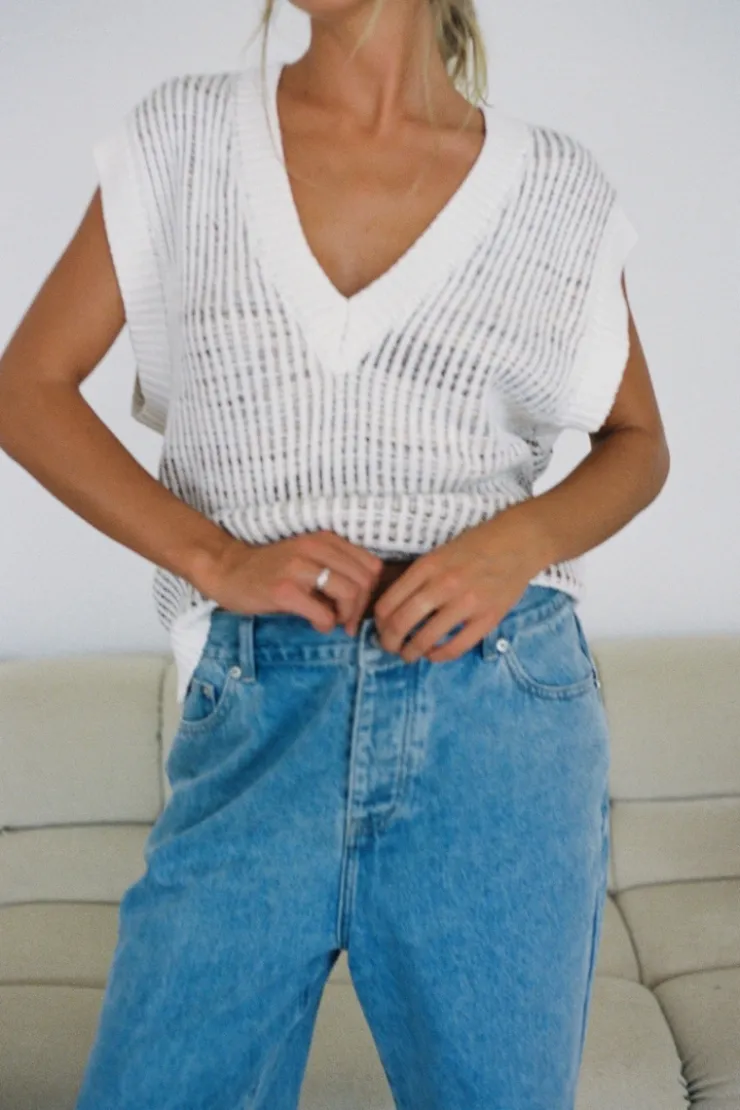 Oat Marle Rib Knit Vest^Zulu & Zephyr Hot