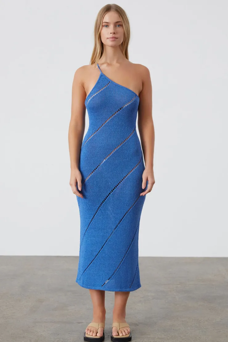 Ocean Blue Lattice Knit Dress^Zulu & Zephyr Cheap