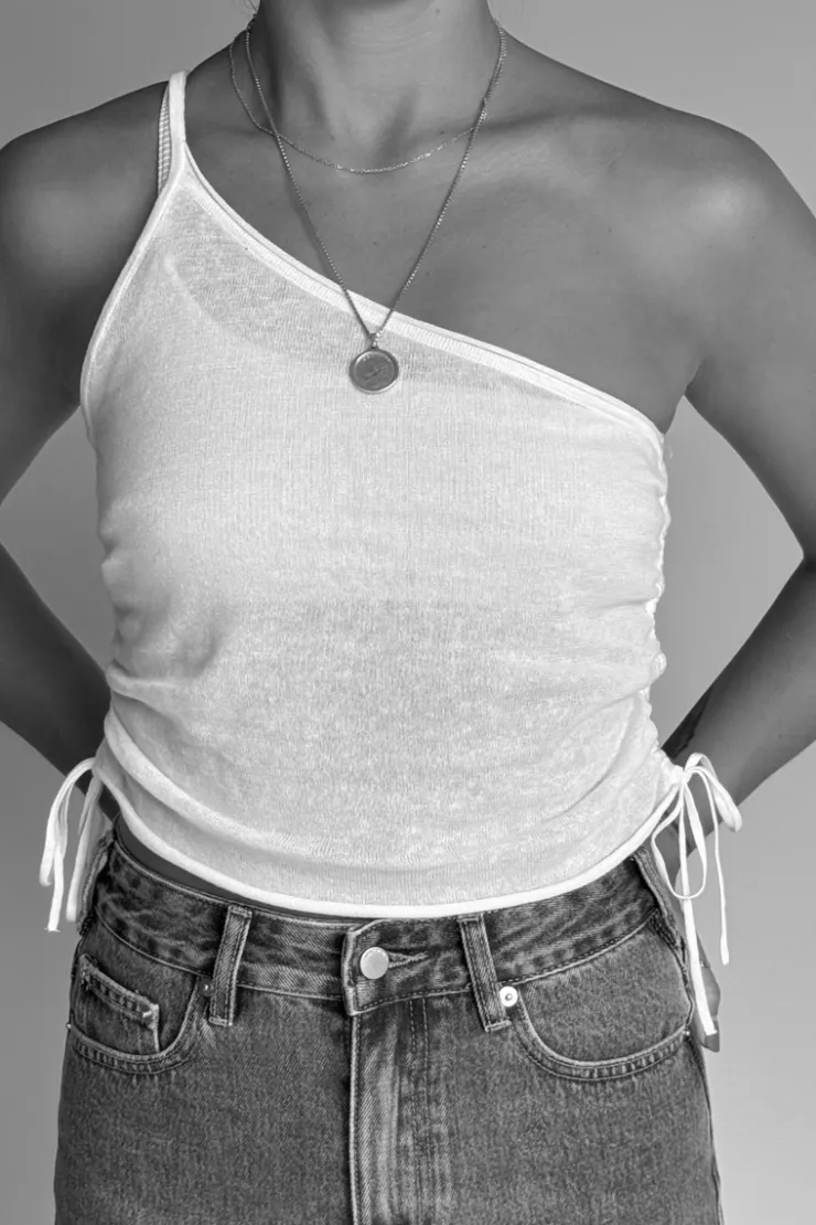 one_shoulder_knit_crop_top__white_2-1.webp One Shoulder Knit Crop Top - White^Zulu & Zephyr Discount