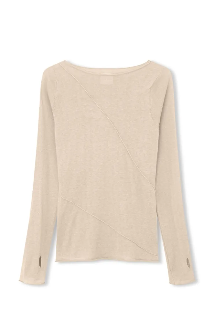 Panelled Knit Top - Stone^Zulu & Zephyr Discount