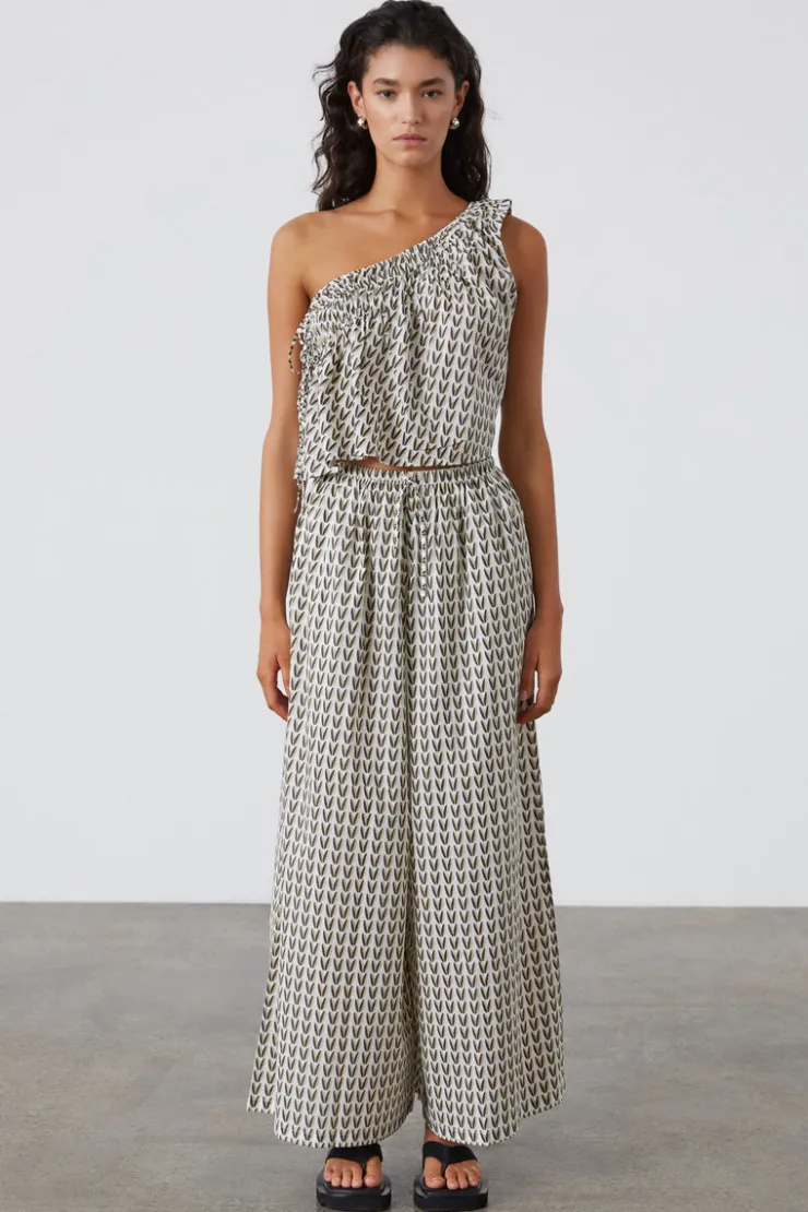 Pecan Rouched Organic Cotton Top^Zulu & Zephyr Clearance