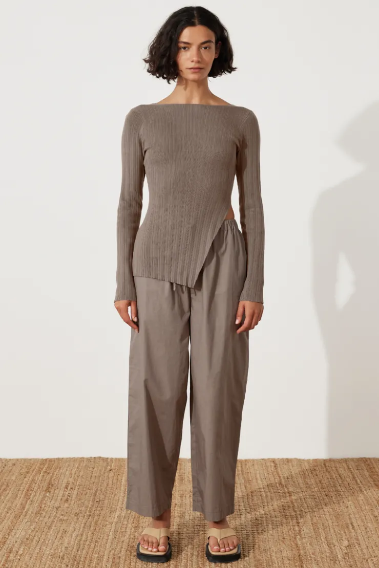 pewter_rib_knit_top_2-1.webp Pewter Rib Knit Top^Zulu & Zephyr Clearance