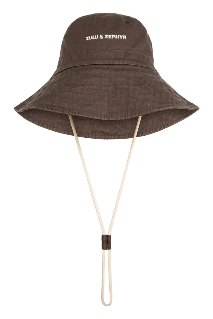 PRE ORDER ZZ Logo Bucket Hat - Cocoa^Zulu & Zephyr Hot
