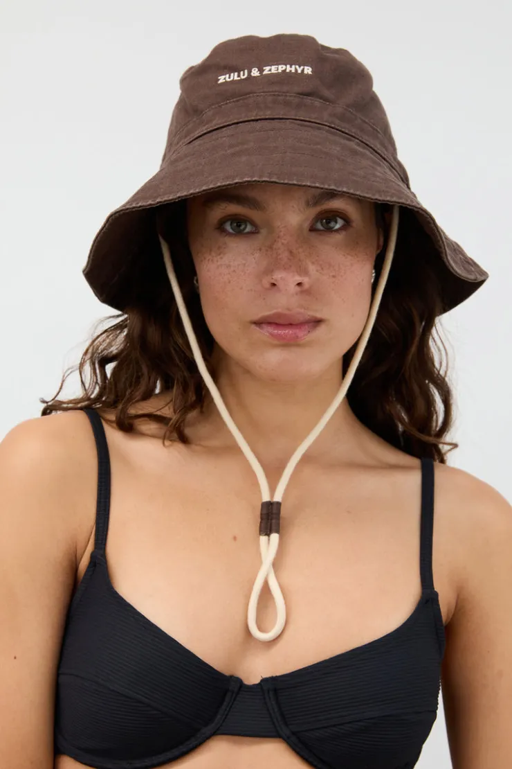 PRE ORDER ZZ Logo Bucket Hat - Cocoa^Zulu & Zephyr Hot