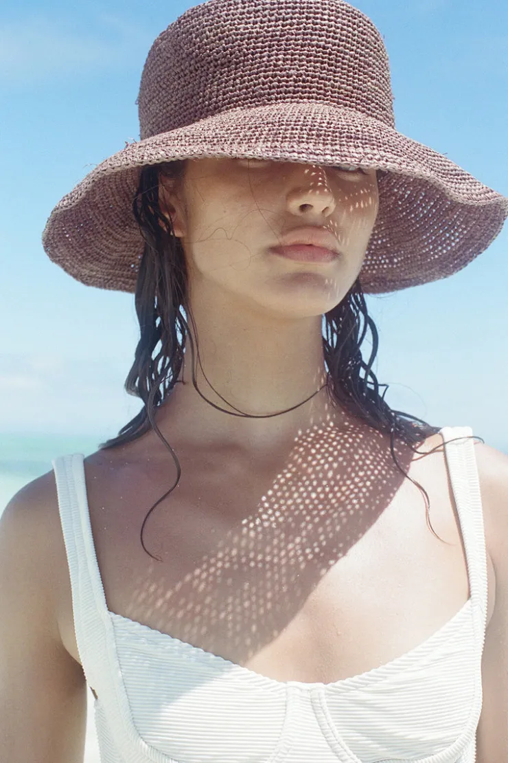 Raffia Hat - Walnut^Zulu & Zephyr Sale